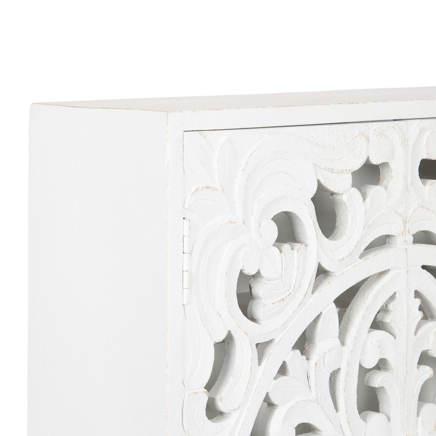 Saanvi Carved Wood Wall Cabinet