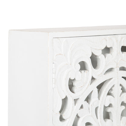 Saanvi Carved Wood Wall Cabinet