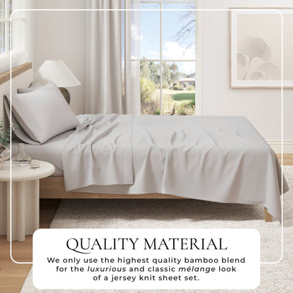 Viscose from Bamboo & Cotton Blend Jersey Knit Sheets