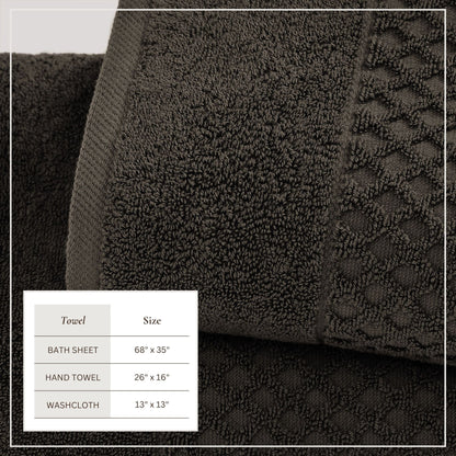 Cotton Diamond Waffle Weave Bath Towel Set - Grayson Collection