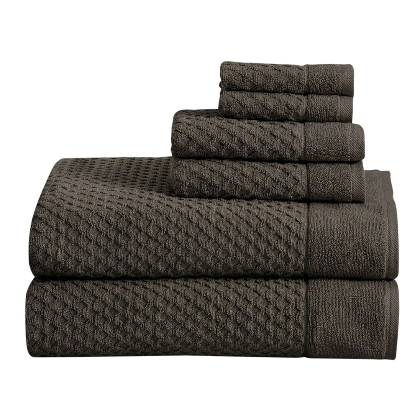 Cotton Diamond Waffle Weave Bath Towel Set - Grayson Collection