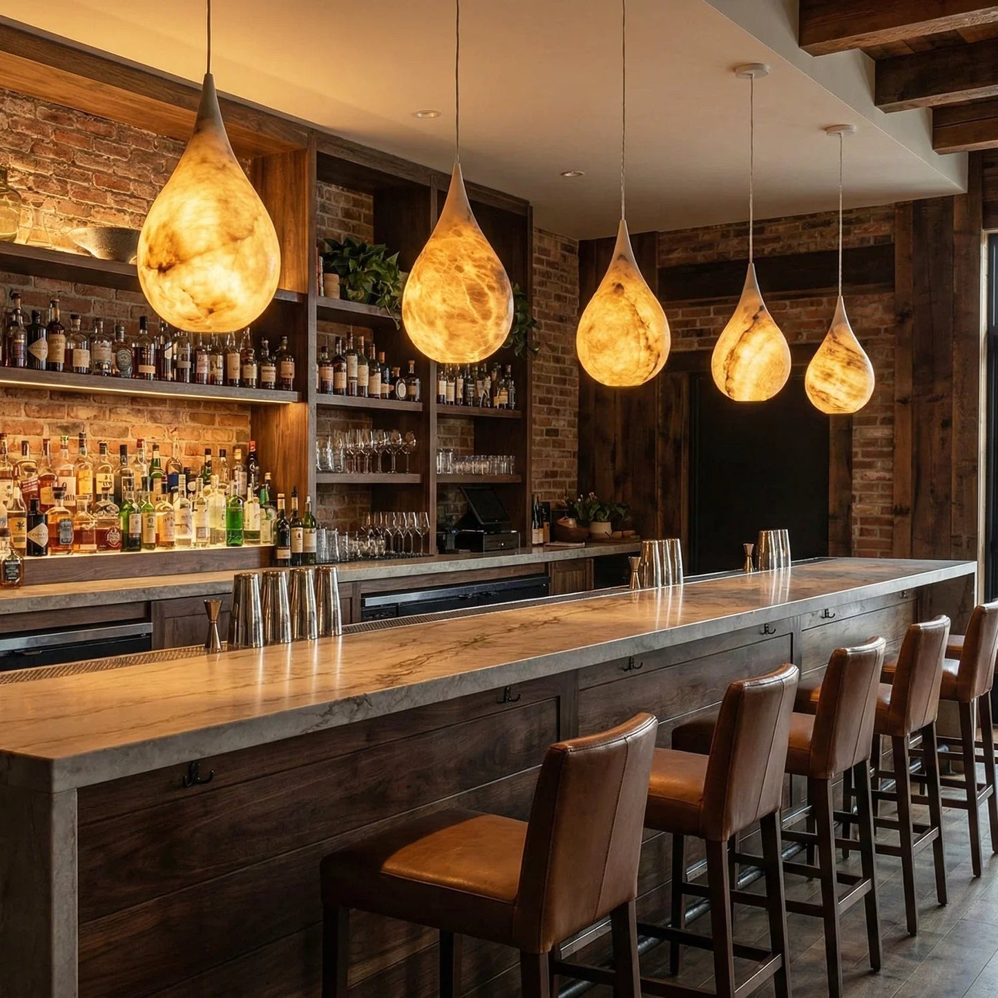 Raindrop Alabaster Pendant Light