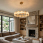 Rectangle Alabaster Annular Chandelier