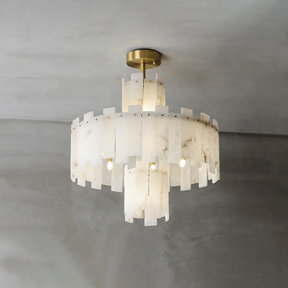 Rectangle Alabaster Irregular Chandelier