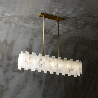 Rectangle Alabaster Irregular Chandelier