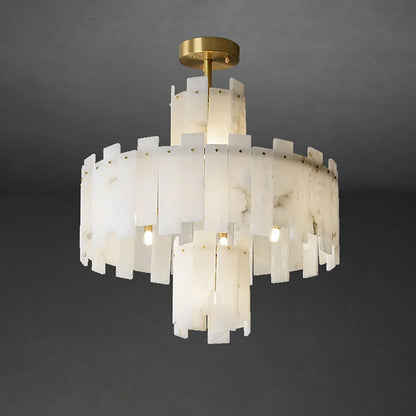 Rectangle Alabaster Irregular Chandelier