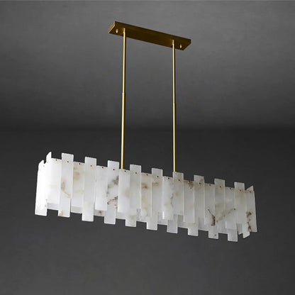 Rectangle Alabaster Irregular Chandelier