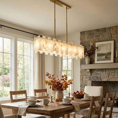 Rectangle Alabaster Irregular Chandelier