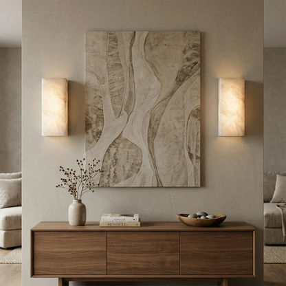 Rectangular Alabaster Wall Light