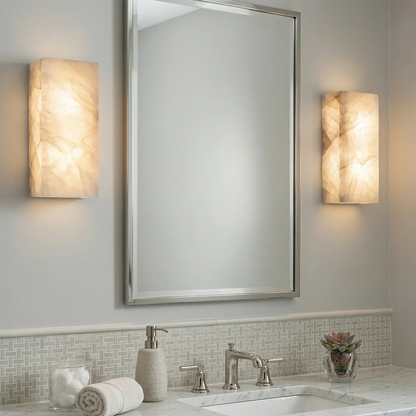 Rectangular Alabaster Wall Light