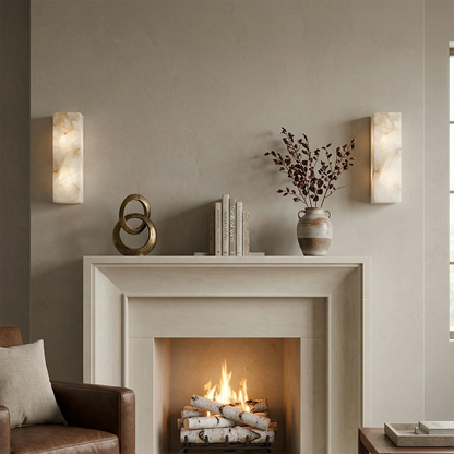 Rectangular Alabaster Wall Light