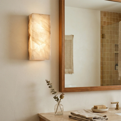 Rectangular Alabaster Wall Light
