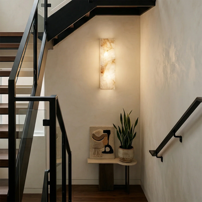 Rectangular Alabaster Wall Light