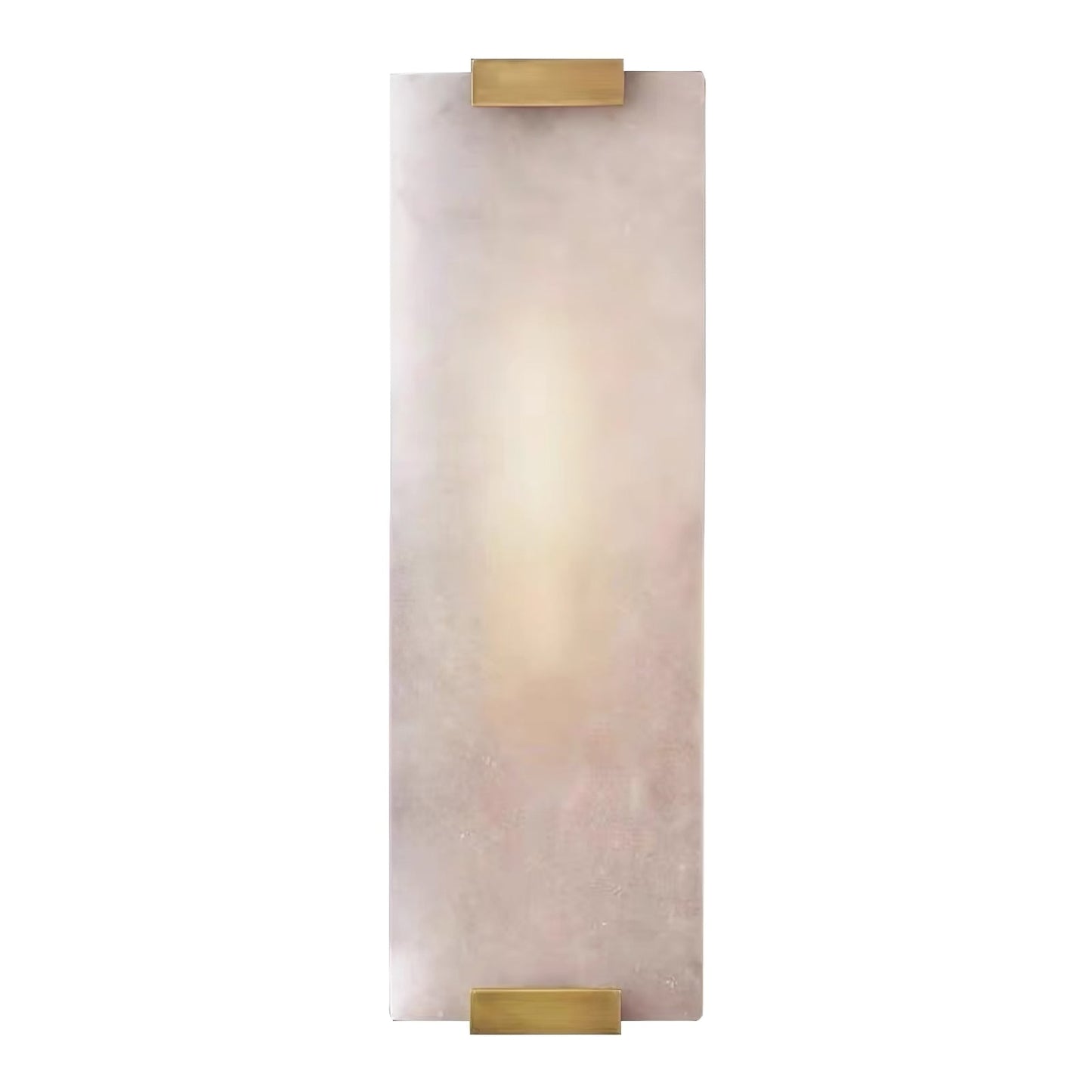 Rectangular Natural Alabaster Wall Sconce