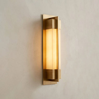 Rectangular Brass Resin LED Wall Lamp