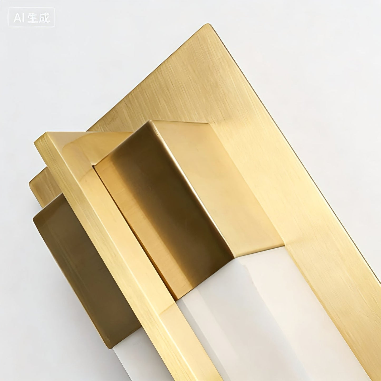 Rectangular Brass Resin LED Wall Lamp
