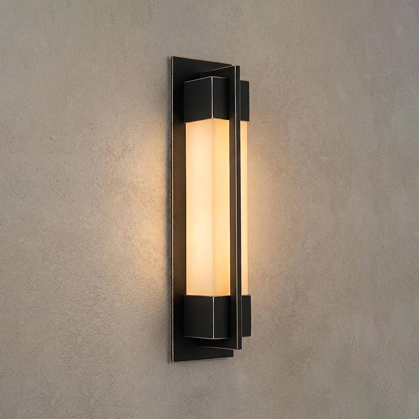 Rectangular Brass Resin LED Wall Lamp