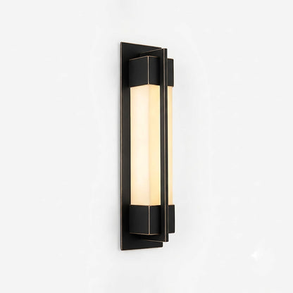 Rectangular Brass Resin LED Wall Lamp
