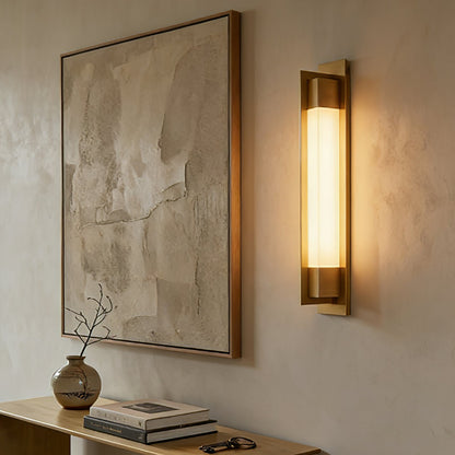 Rectangular Brass Resin LED Wall Lamp