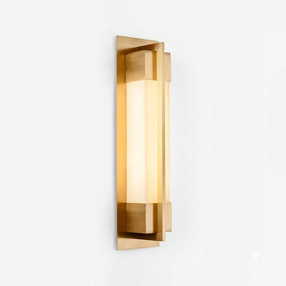 Rectangular Brass Resin LED Wall Lamp