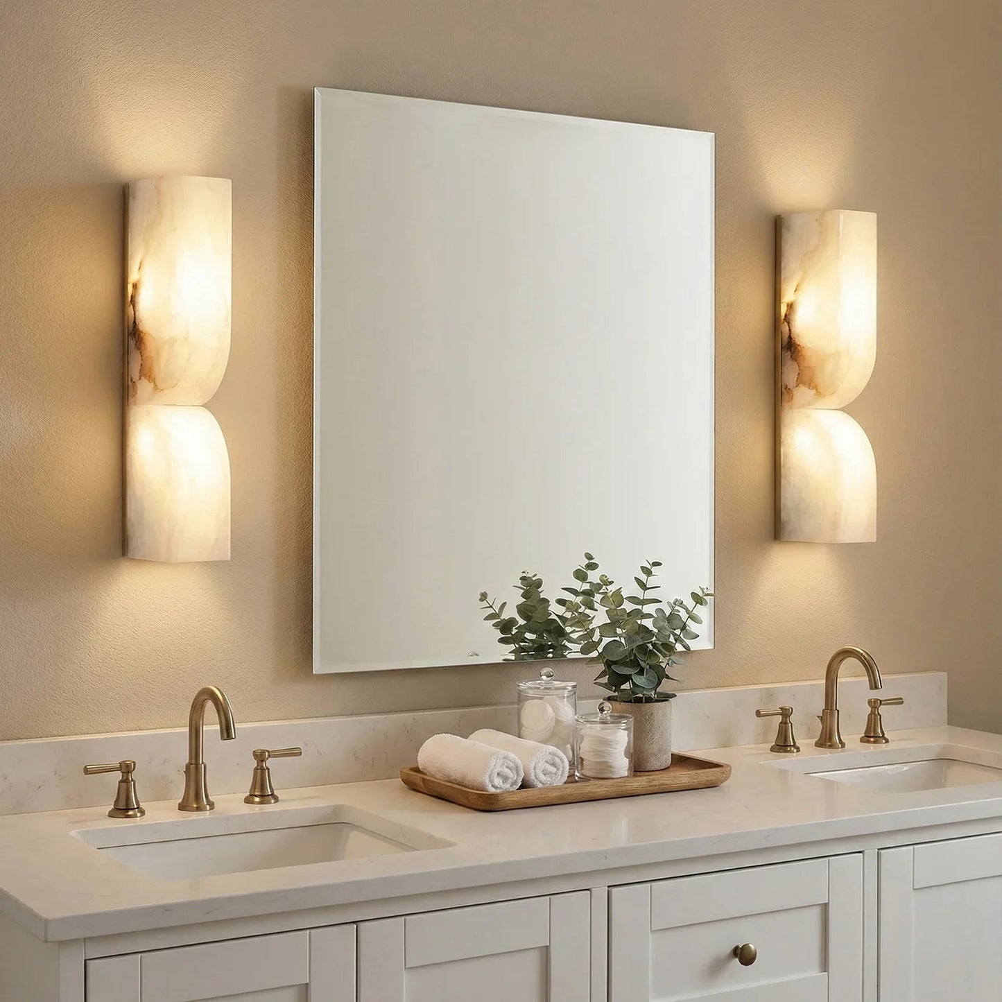 Rectangular Essence Alabaster Wall Sconce