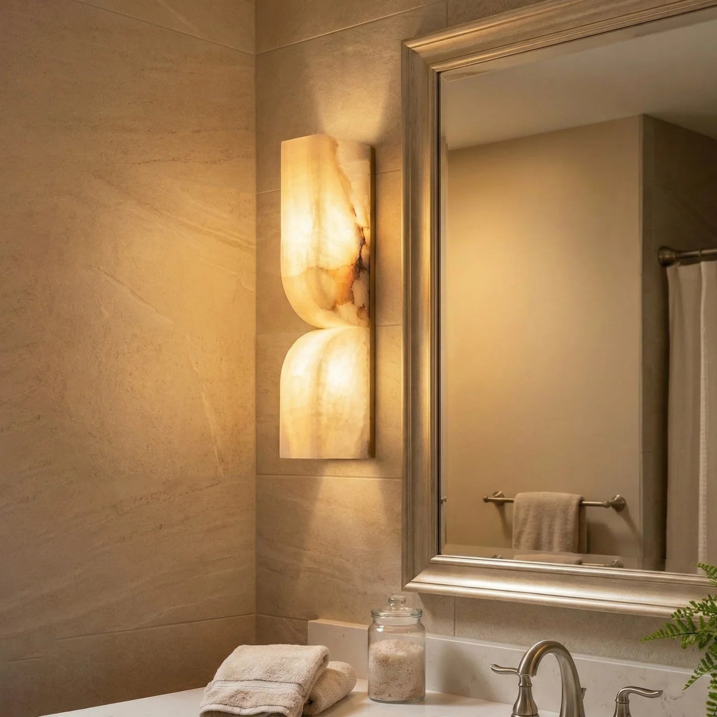 Rectangular Essence Alabaster Wall Sconce