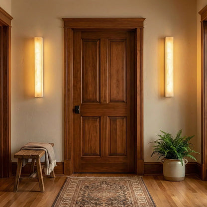 Rectangular Tubular Alabaster Wall Lamp