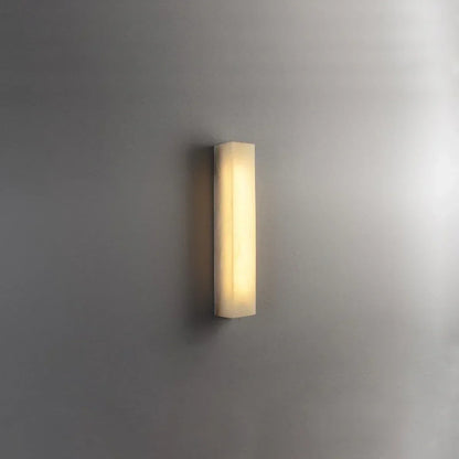 Rectangular Tubular Alabaster Wall Lamp