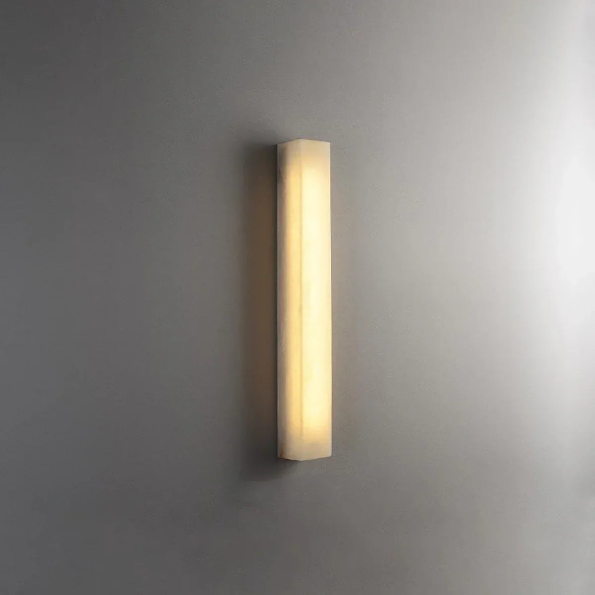 Rectangular Tubular Alabaster Wall Lamp