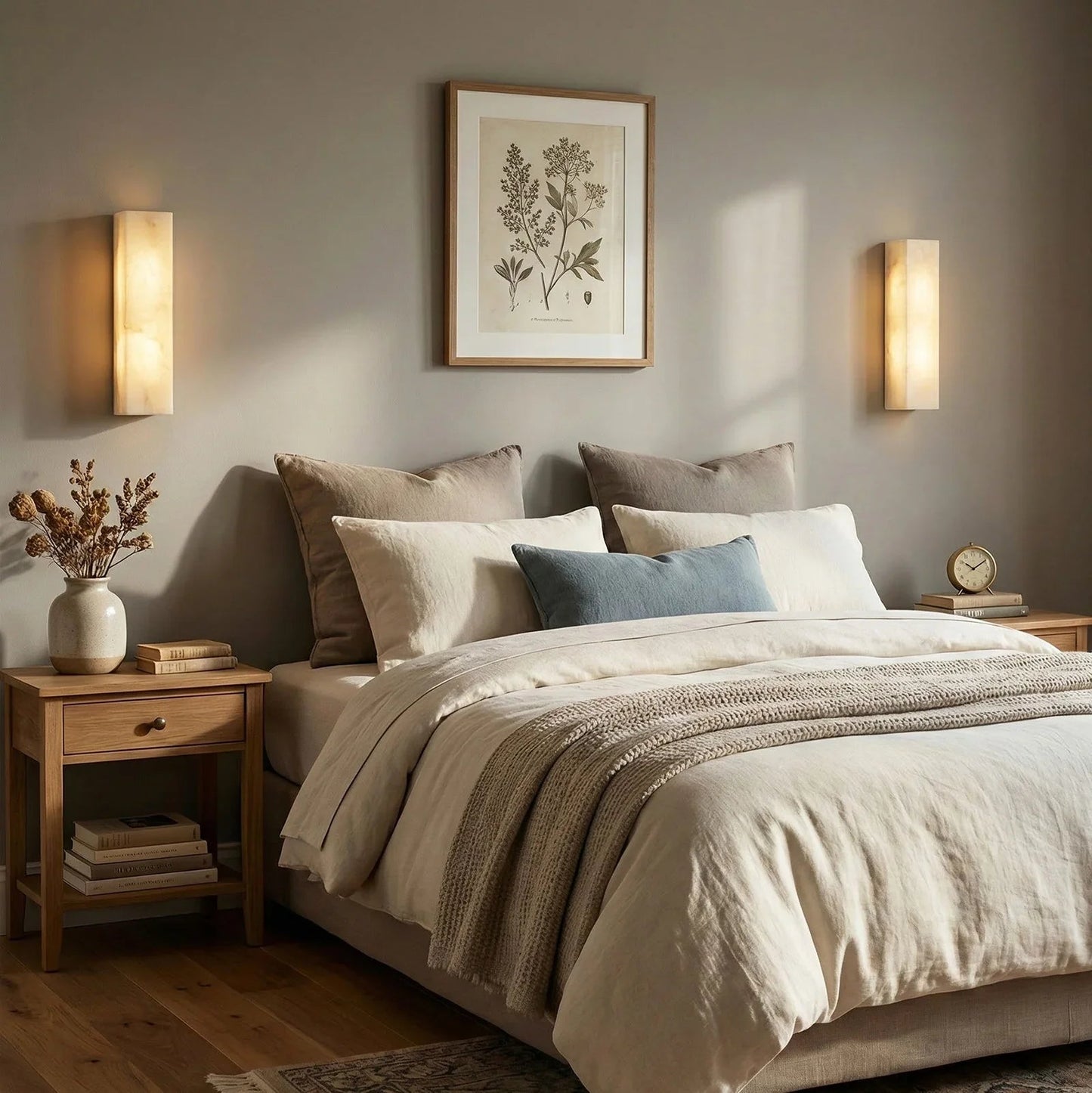 Rectangular Tubular Alabaster Wall Lamp
