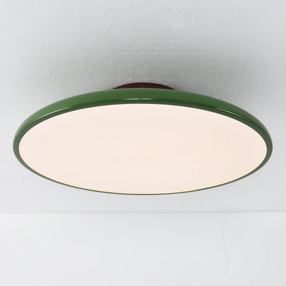 French Retro Cream Saucer Ceiling Lamp