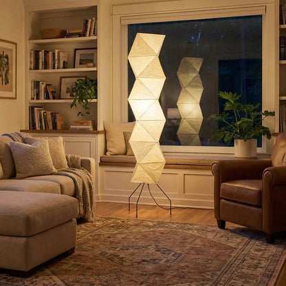 Akari Rhombus Origami UF4-L8 Floor Lamp