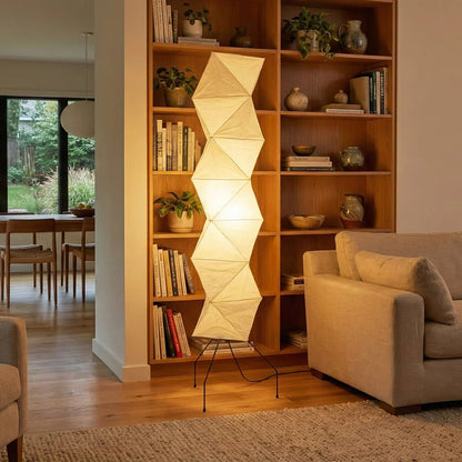 Akari Rhombus Origami UF4-L8 Floor Lamp