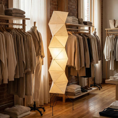 Akari Rhombus Origami UF4-L8 Floor Lamp
