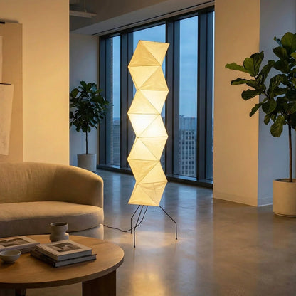 Akari Rhombus Origami UF4-L8 Floor Lamp