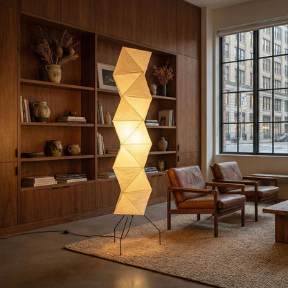 Akari Rhombus Origami UF4-L8 Floor Lamp