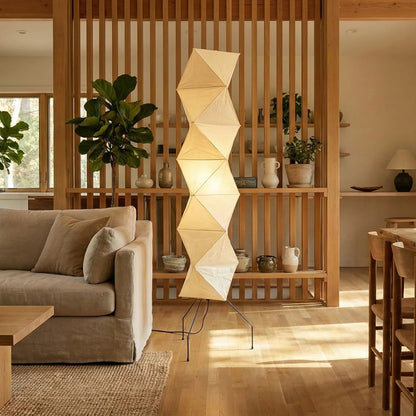 Akari Rhombus Origami UF4-L8 Floor Lamp