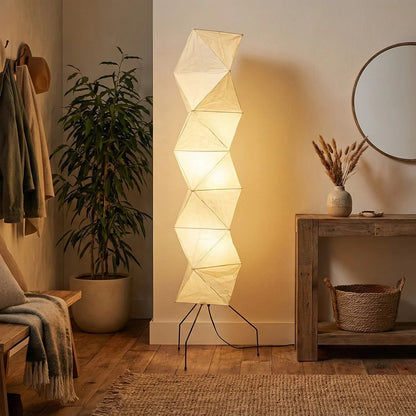 Akari Rhombus Origami UF4-L8 Floor Lamp