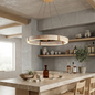 Ringor Minimalist Round Travertine Chandelier