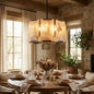 Round Alabaster Calcite Chandelier