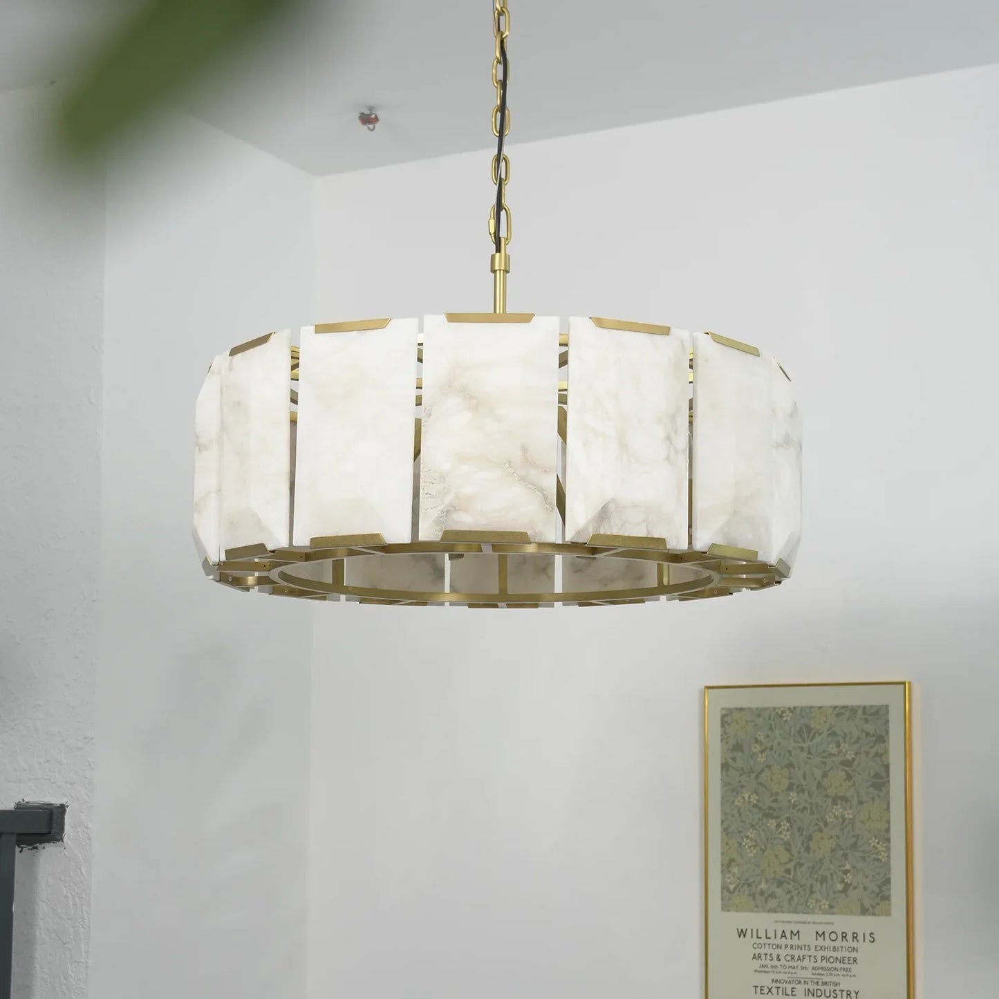 Round Alabaster Calcite Chandelier