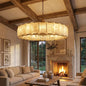 Round Alabaster Calcite Chandelier
