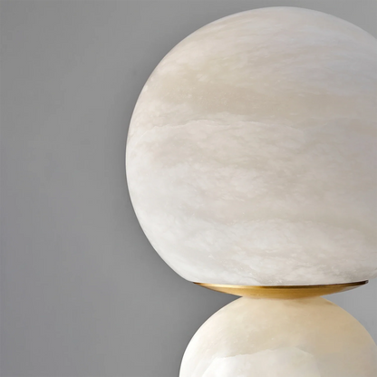 Round Alabaster Table Lamp