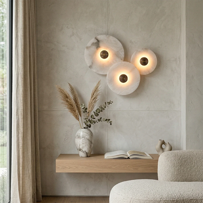 Round Alabaster Wall Lamp