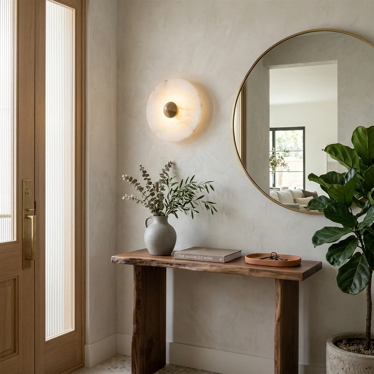 Round Alabaster Wall Lamp