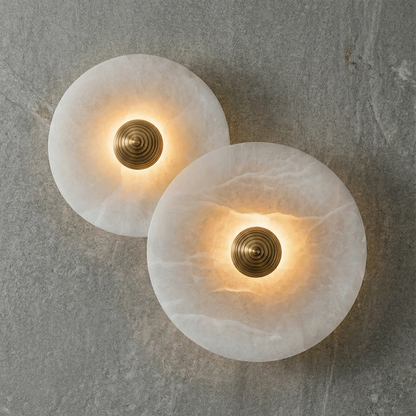 Round Alabaster Wall Lamp