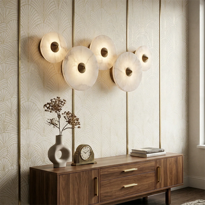 Round Alabaster Wall Lamp