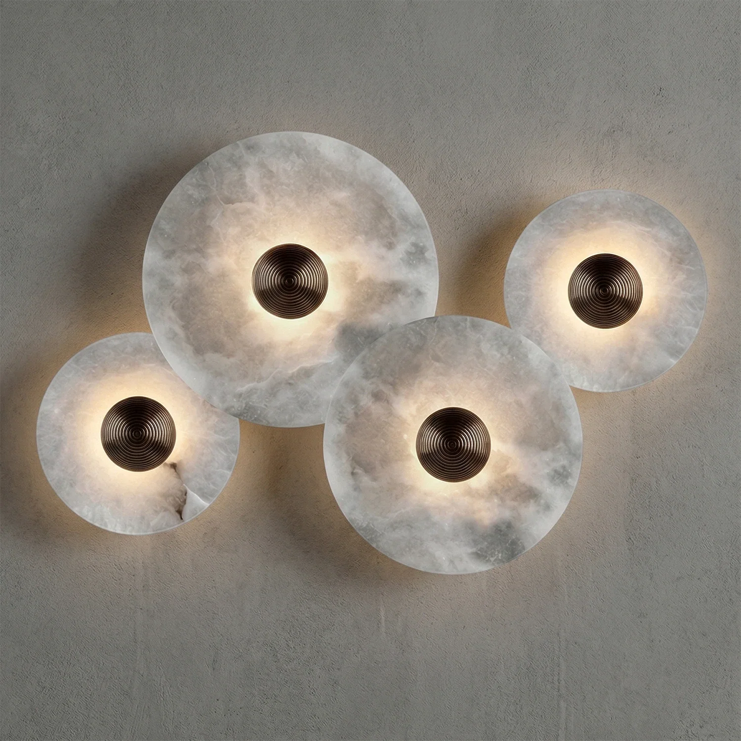 Round Alabaster Wall Lamp