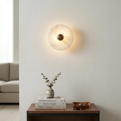 Round Alabaster Wall Lamp