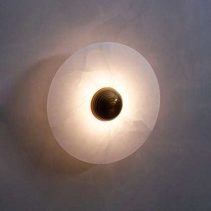 Round Alabaster Wall Lamp